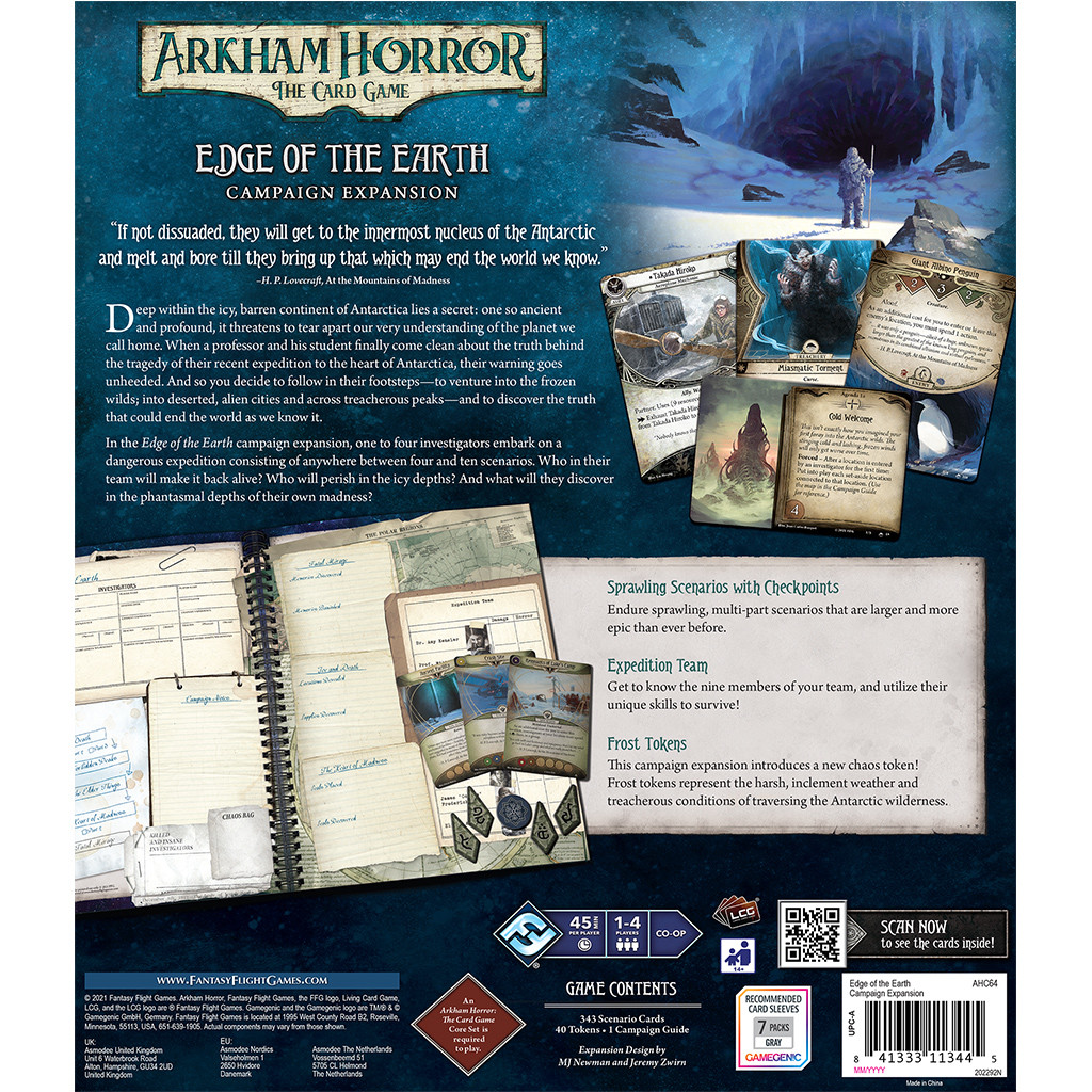 Arkham Horror The Card Game: Edge of the Earth Campaign Expansion