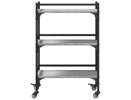 VIDAXL - Chariot de cuisine sonoma gris 50x35x75,5 cm bois d'ingénier...