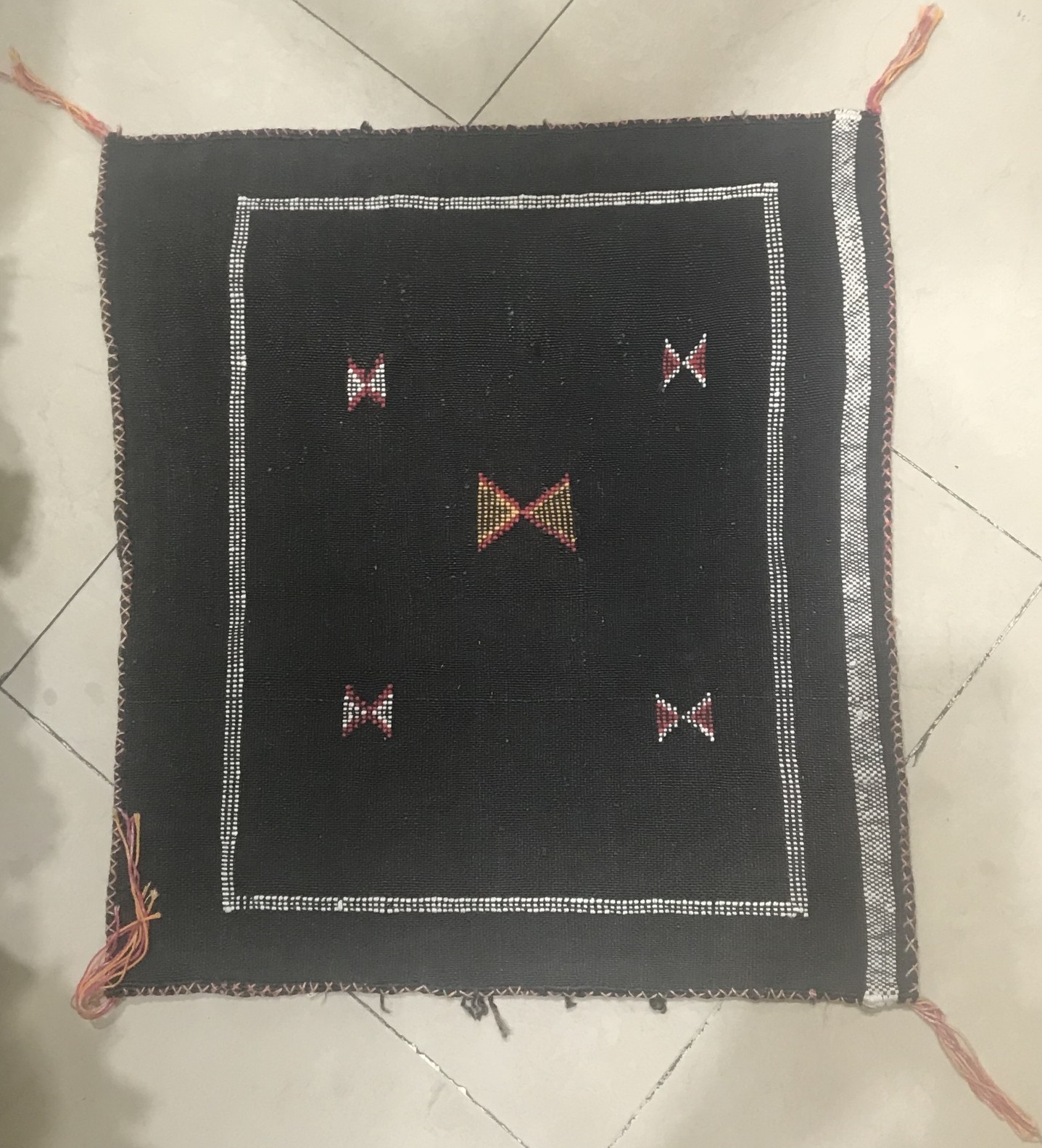 Kissenhülle aus Sabra, schwarz, T 50 cm, B 50 cm von fischer's lagerhaus