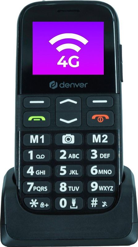 Denver Senioren Mobiele Telefoon - 4G - Grote Toetsen - SOS Knop