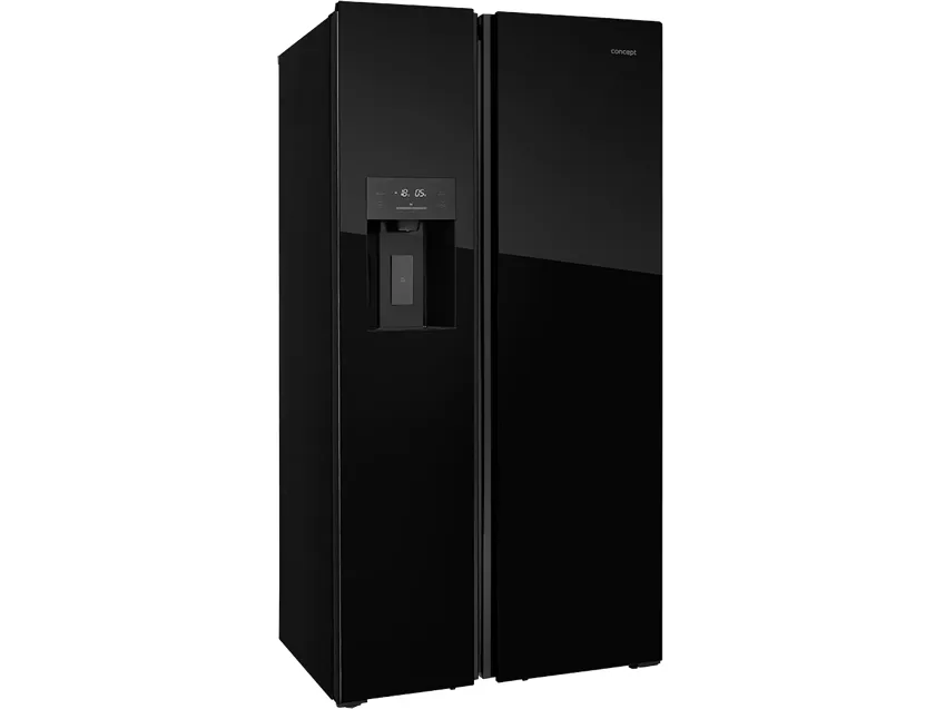 Concept LA7691BC, Fritstående, Amerikansk dør, Sort, Berøring, 543 L, SN-T
