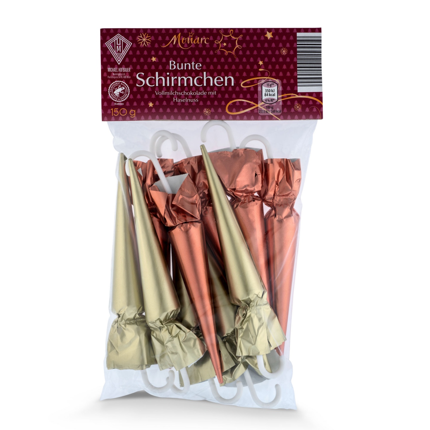 MONARC Bunte Schirmchen, Rose-Perlenglanz 10 x 15 g