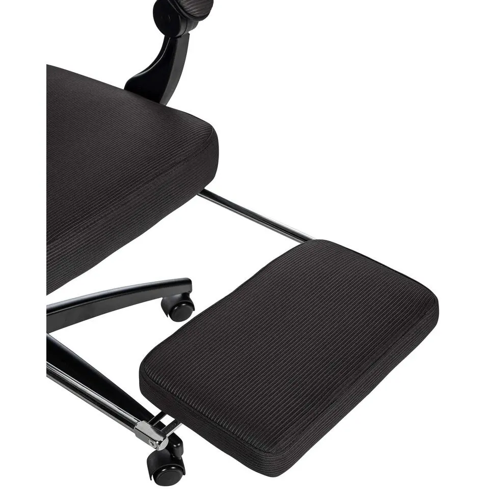CLP Bureaustoel Gander zwart Frame - Stof - zwart