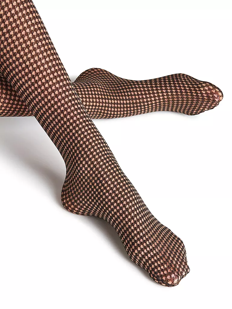 FALKE Strumpfhose HOUNDSTOOTH 15 den powder beige