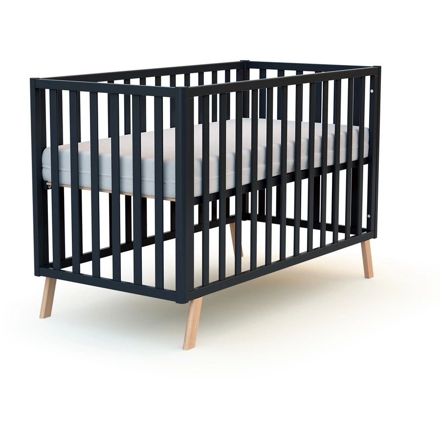 AT4 Babybett CONFORT 60 x 120 cm graphitgrau