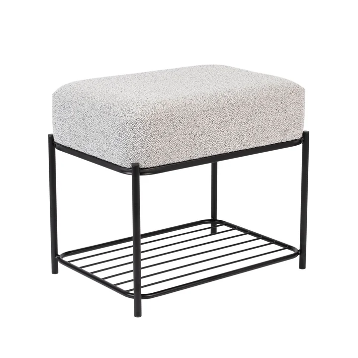 Livingstone - Comfy Hocker 50 x 35 cm, schwarz / grau