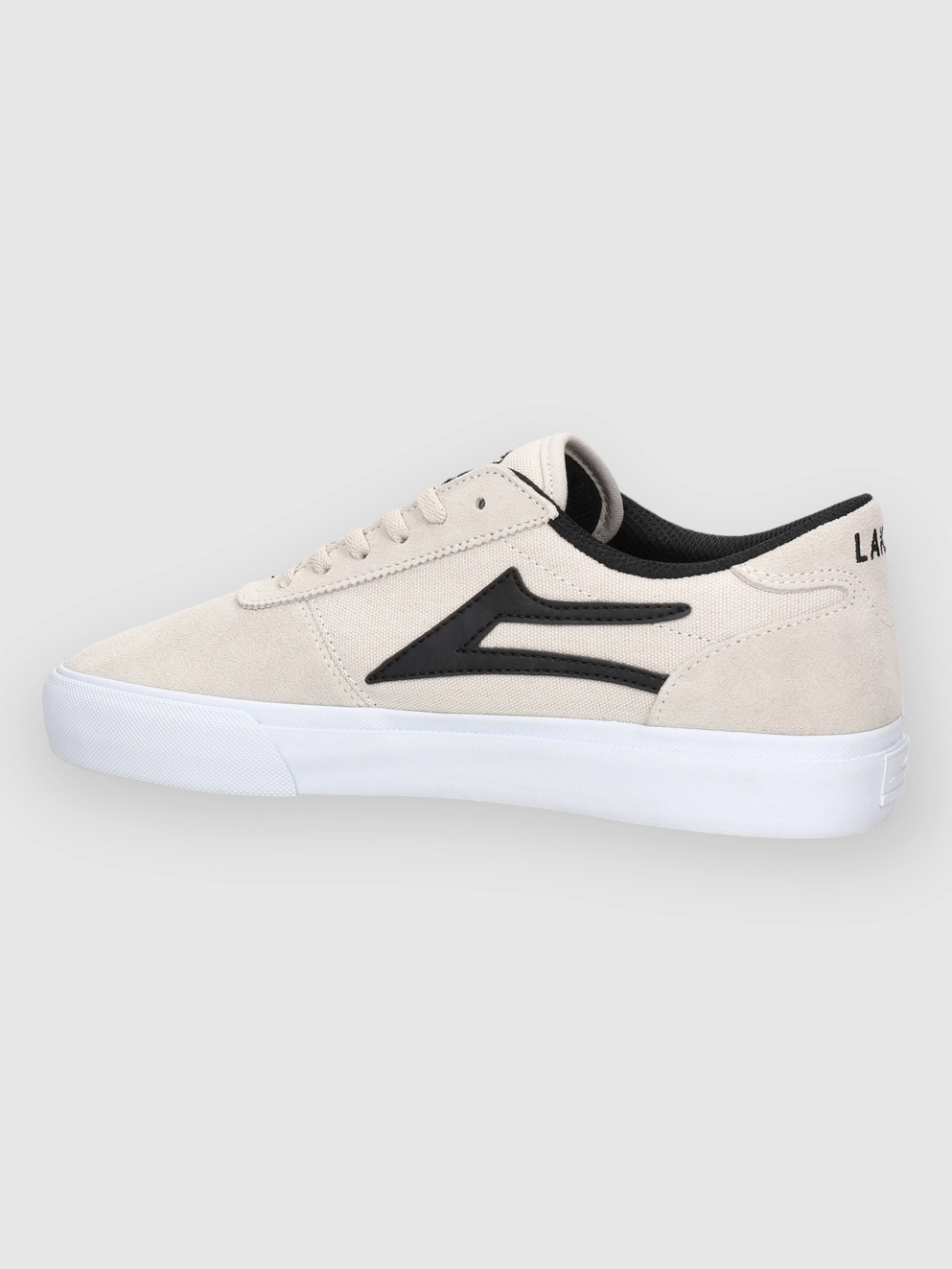 Lakai Manchester Skate Shoes white/black suede