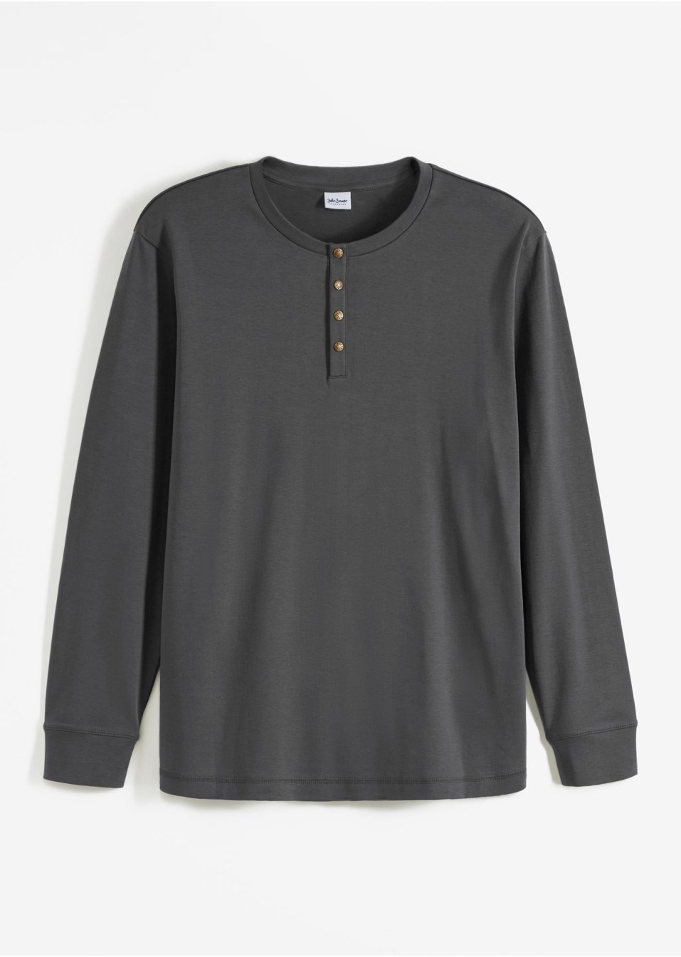 T-shirt col Henley, manches longues