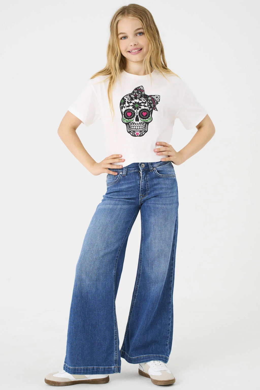 KIDS ONLY GIRL wide leg dark blue denim