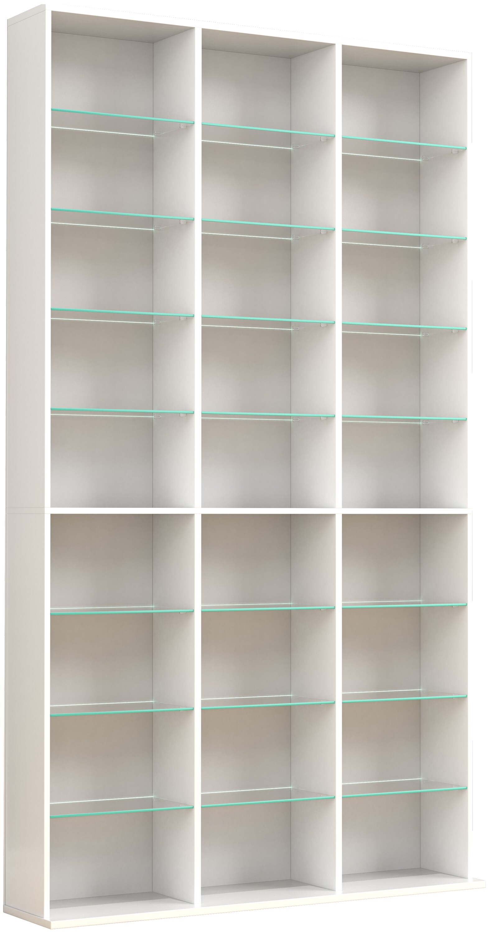 VCM Holz CD DVD Standregal Bücherregal Raumteiler Deko Regal Glas Zilas XL