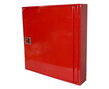 Falck slangeskab 795x795x150mm - Rød Ral 3000. 30m 1'' slange. 3SW m/vinde på svingarm