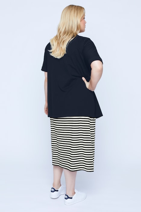 Bellieva-Kleid, Jersey, oversized, doppellagig, Halbarm, Biobaumwolle, GOTS