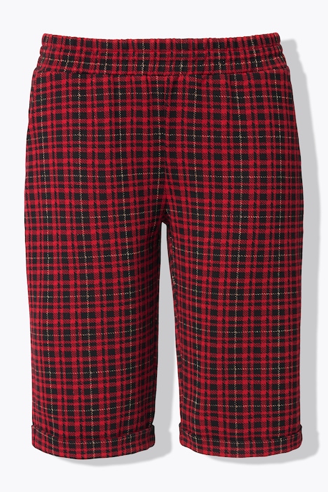 Bermuda, Loose Fit, Jacquard, Saumumschlag