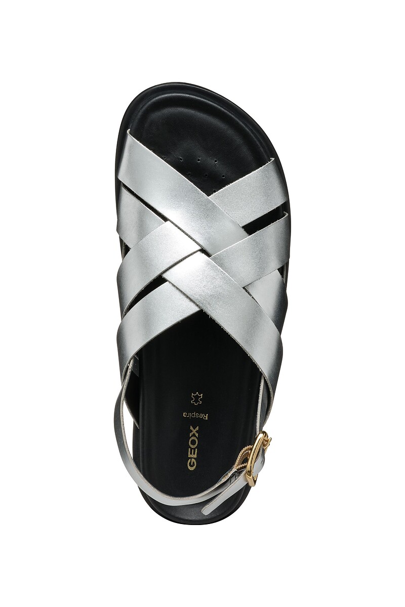 GEOX<br>Sandálias rasteiras de couro Adelash