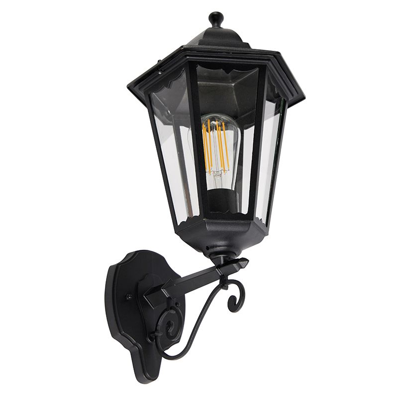 Klassieke buiten wandlamp zwart IP44 - Havana Up