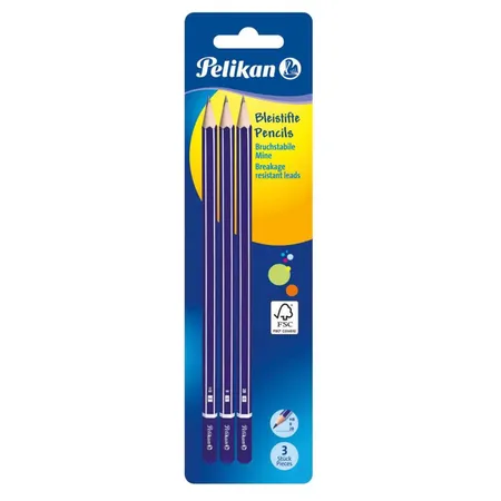 Pelikan Bleistifte in 2B/B/HB, 3 Stück