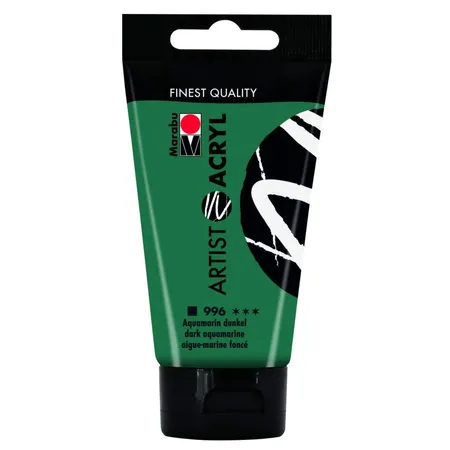 Marabu Artist Acryl, Aquamarin dunkel 996, 75 ml