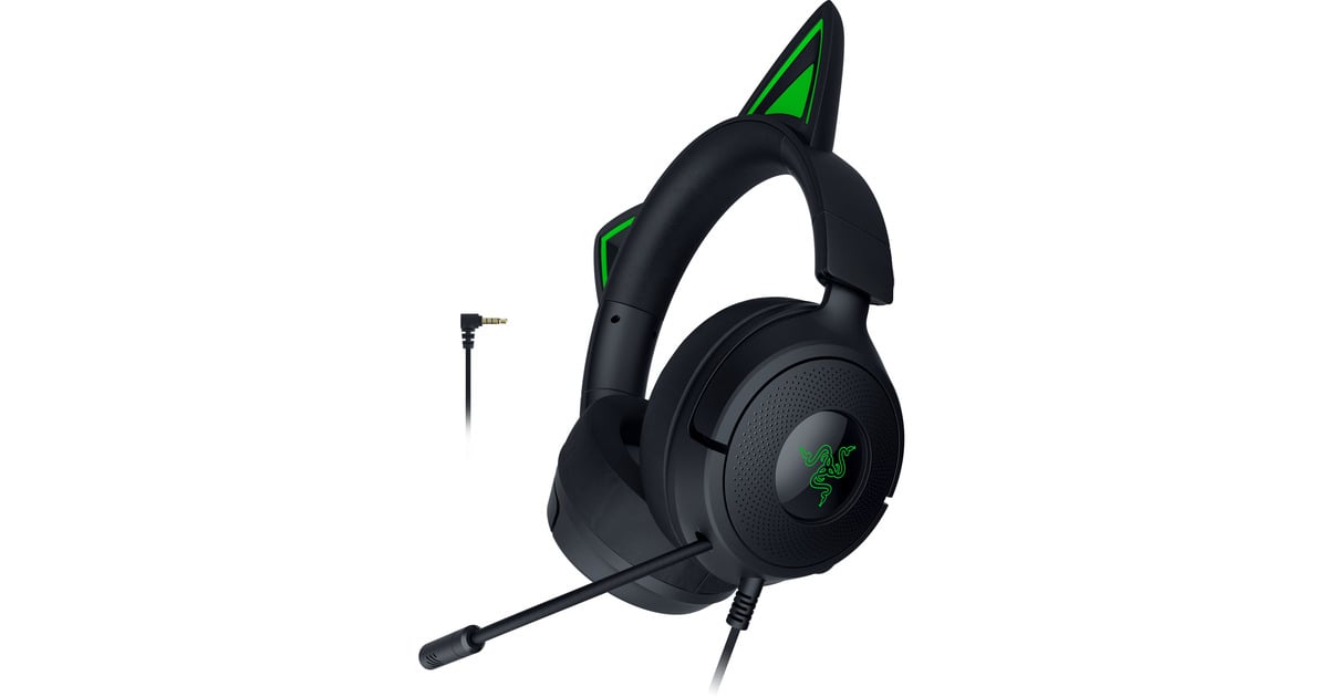 RazerKraken Kitty V3 X Black over-ear gaming headset  (Zwart/groen)