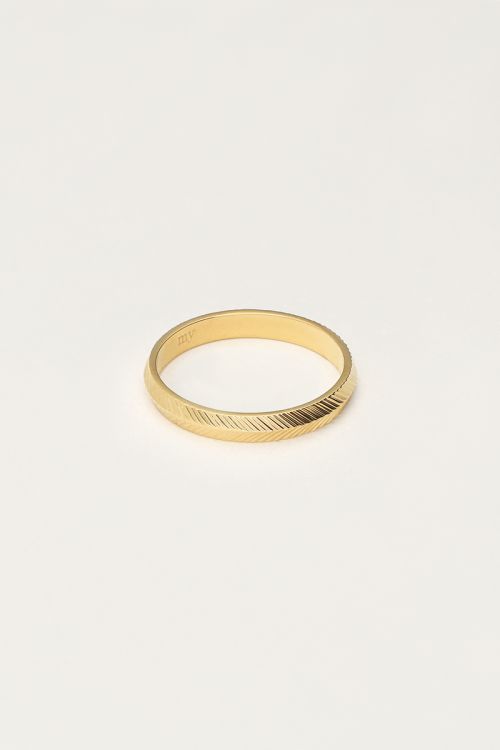 Minimalistische ring met vissengraat