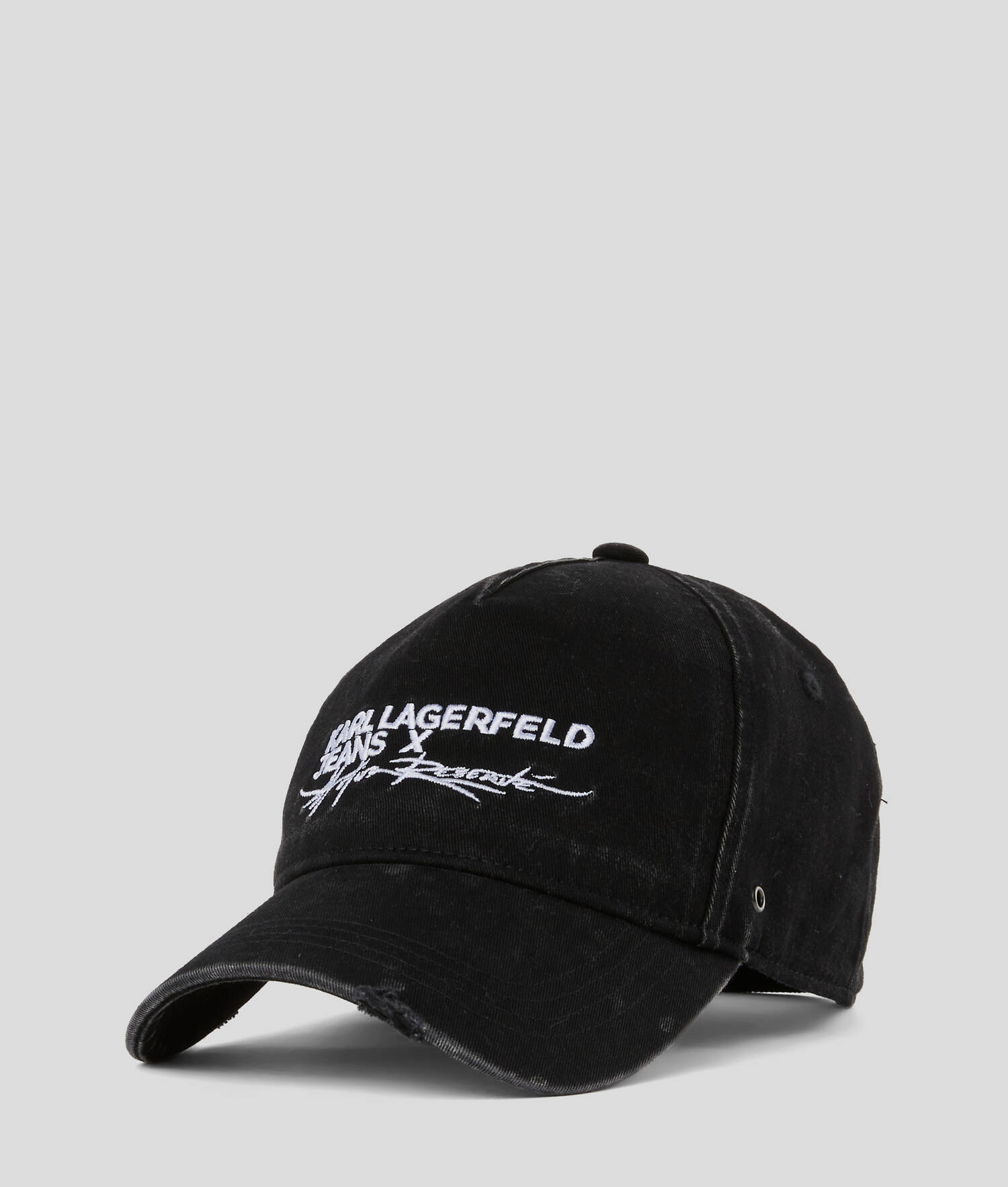 CASQUETTE EFFET DENIM DÉLAVÉ KLJ X ATELIER RESERVÉ - Noir lavé