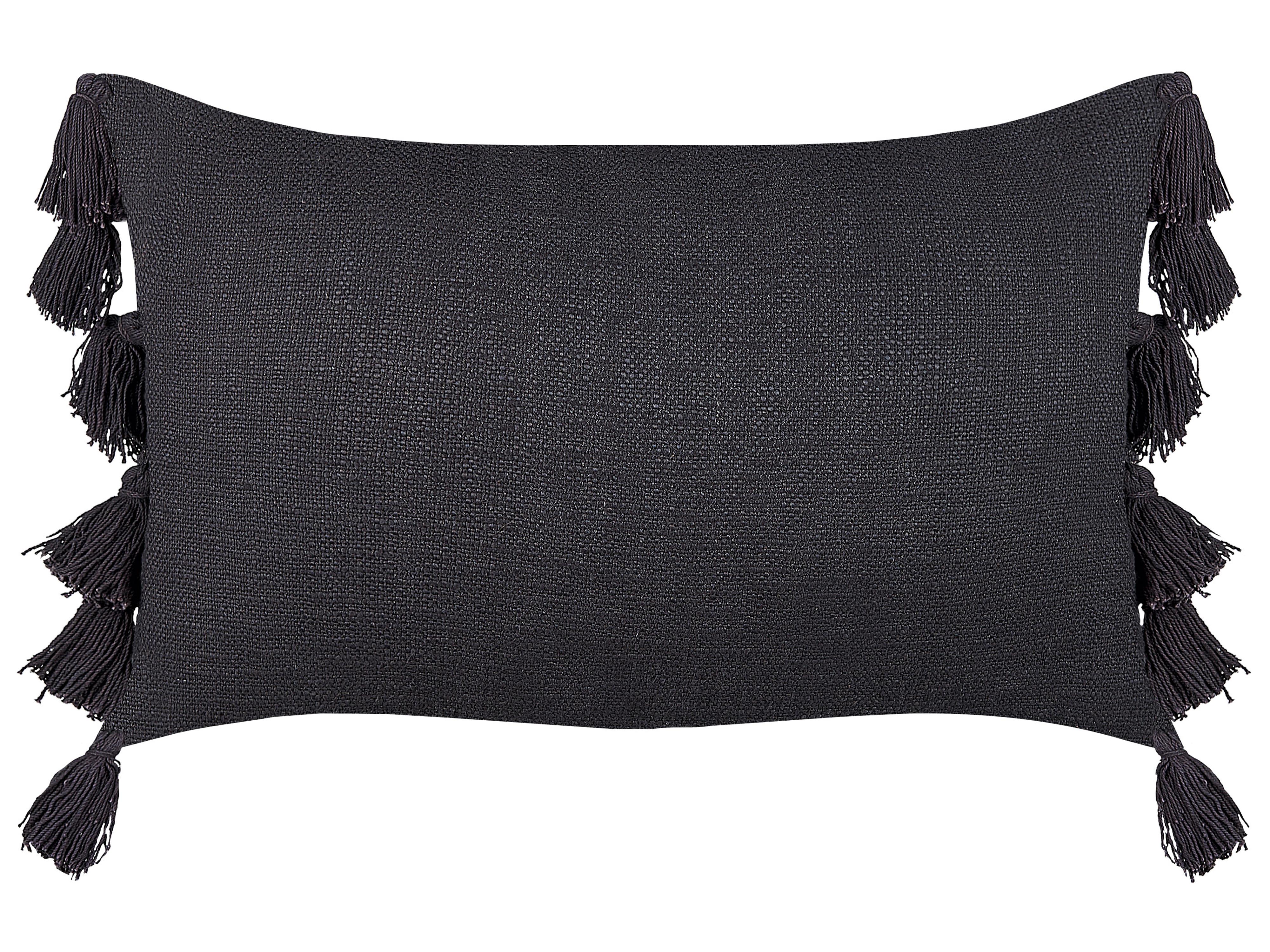 Set van 2 sierkussens LYTHRUM Katoen 45 x 45 cm Donkergrijs effen