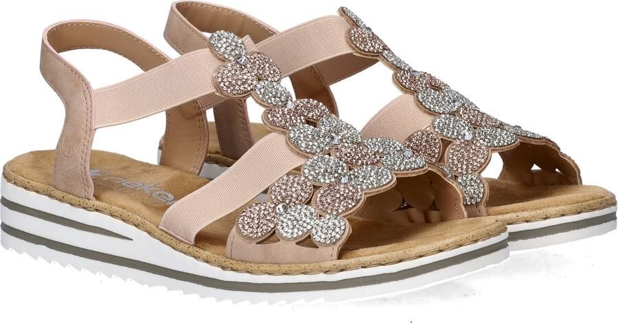 Rieker Sandalen Plat Sandalen Plat Roze
