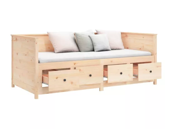 Lit de jour sans matelas 80x200 cm bois de pin massif