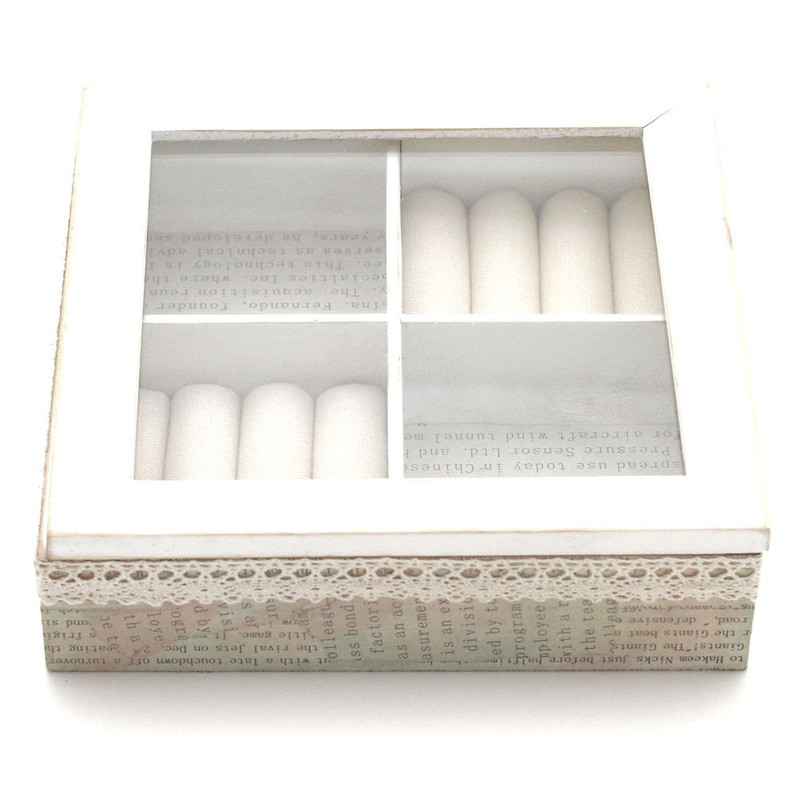 Boîte à bijoux coffret en bois bagues colliers bracelets Naturel