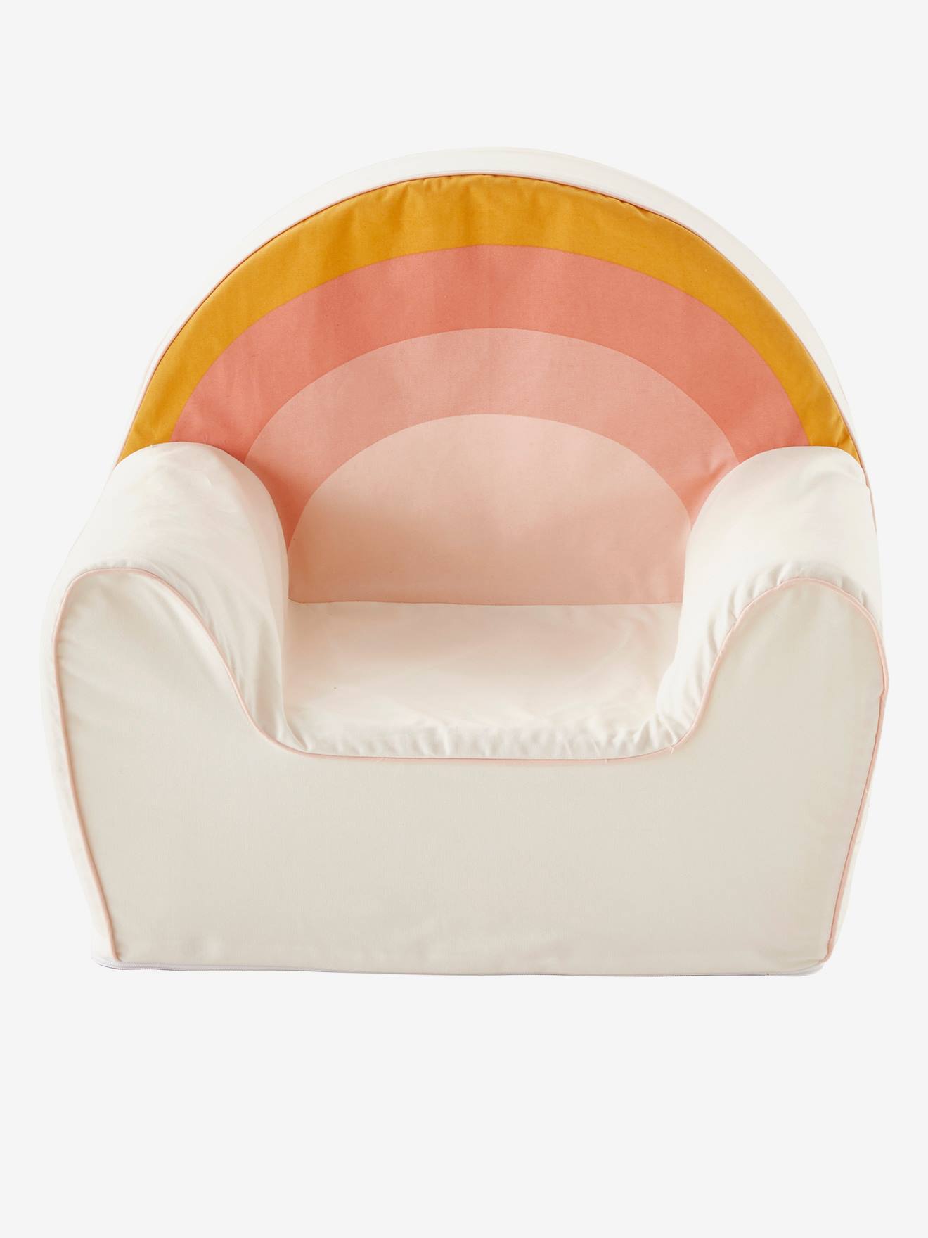 Poltrona de espuma Rainbow personalizável, branca clara, bicolor/multicolorida