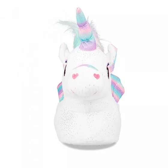 Chaussons peluche licorne BLANC LOVELY SKULL