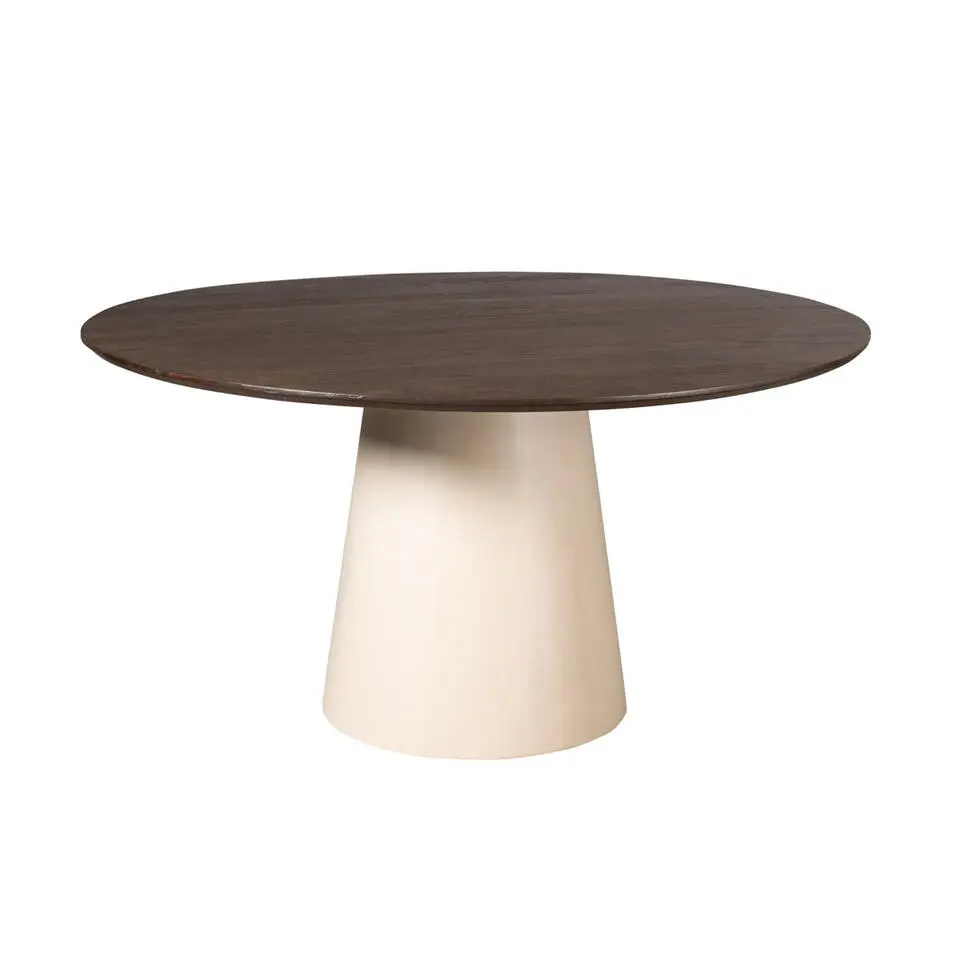 Eettafel Rond Bruin Hout - 150x150x76cm - Madison