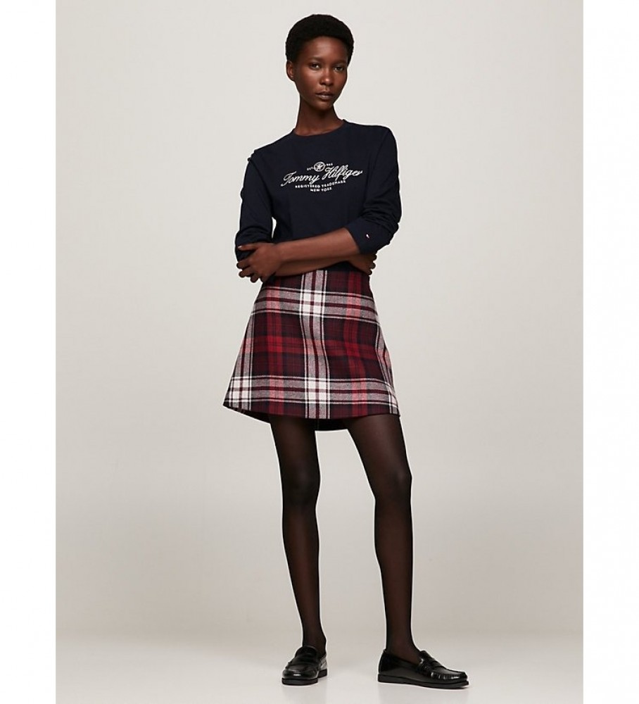 Suéter Tommy Hilfiger Azul Marinho com Estampa Regular