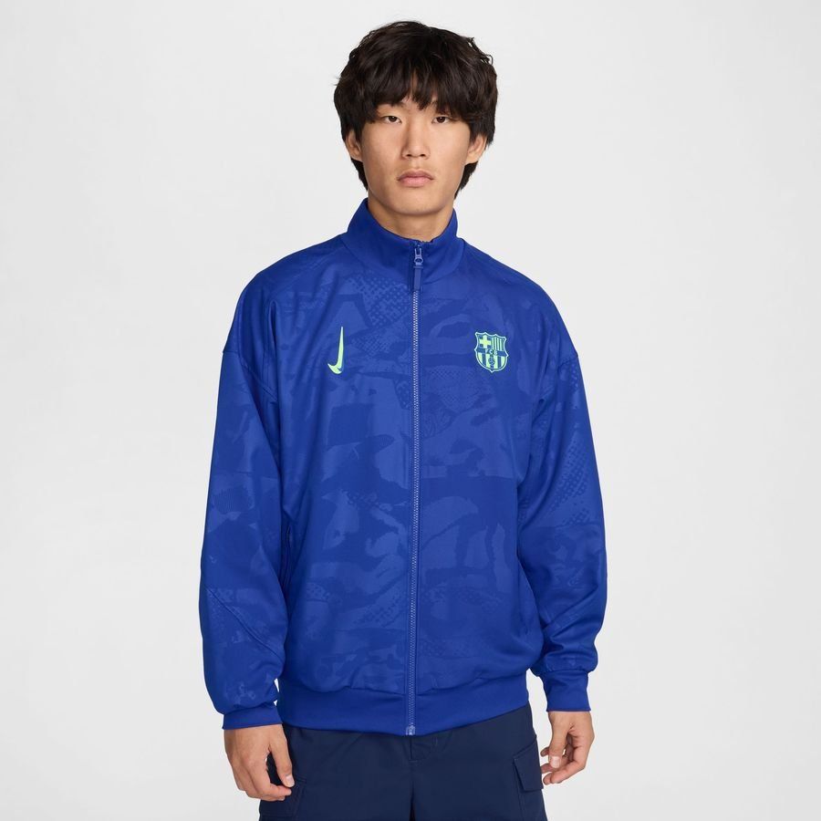 FC Barcelone Veste d'Entraînement Strike Anthem 3ème - Bleu Royal/Vert