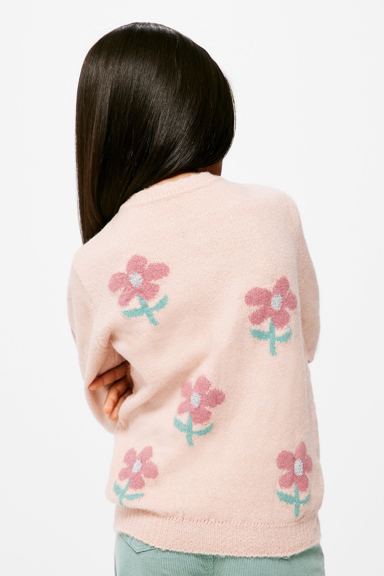Suéter floral para meninas