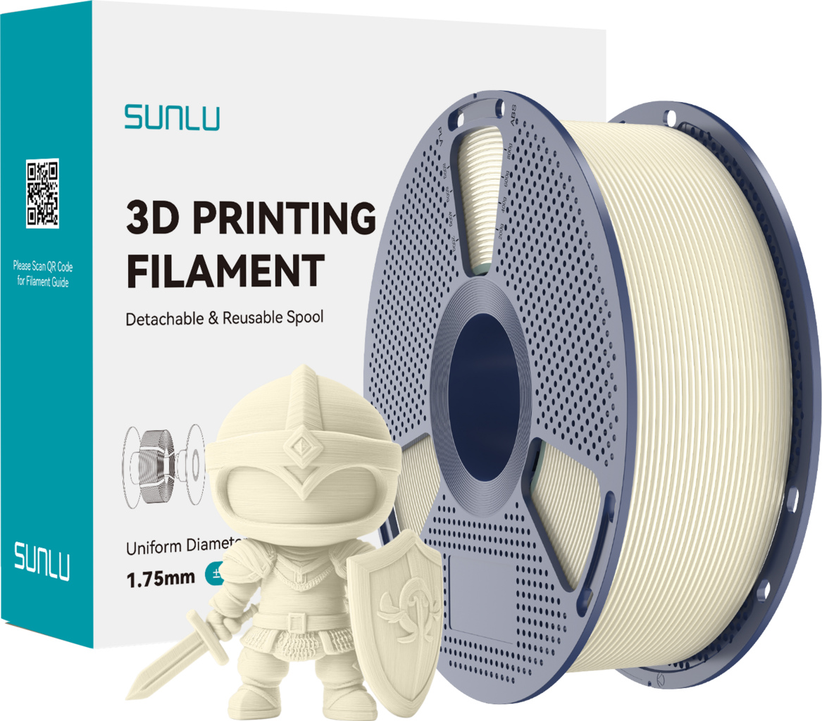 SUNLU  PLA+ Bone White, 1,75 mm / 1000 g    Modifiziertes PLA Filament mit hoher Zähigkeit
