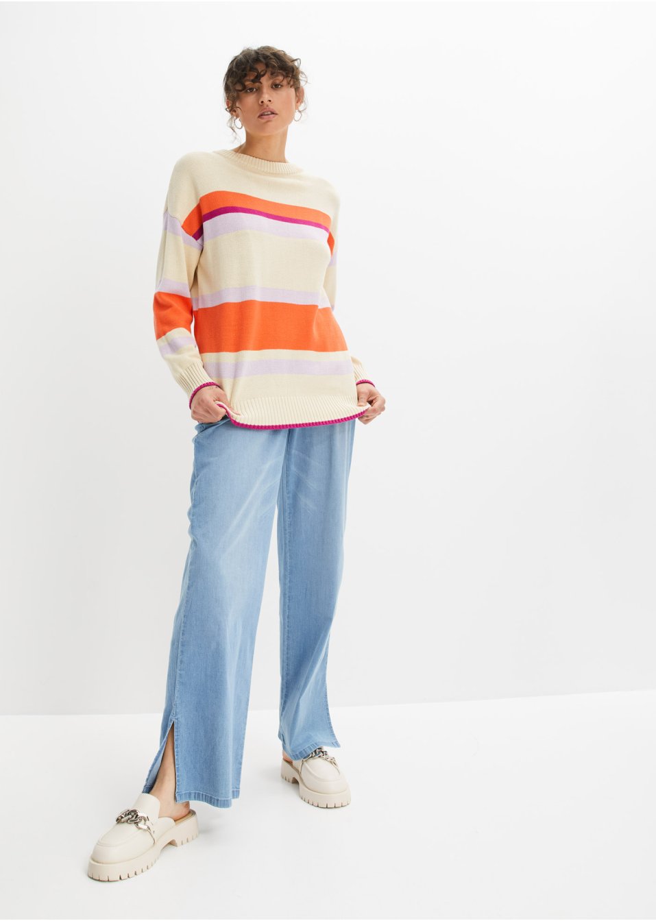 Pull en maille à rayures
