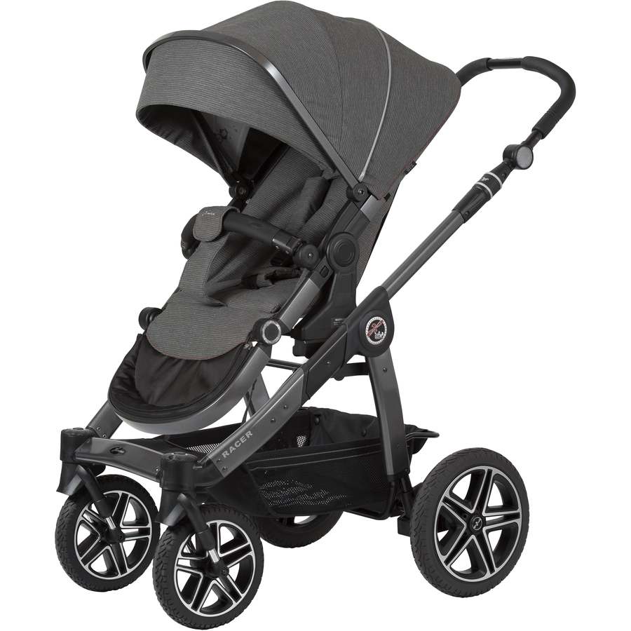 Hartan Kinderwagen Racer GTX mit Handbremse Casual Collection little penguin (910) Gestellfarbe platin