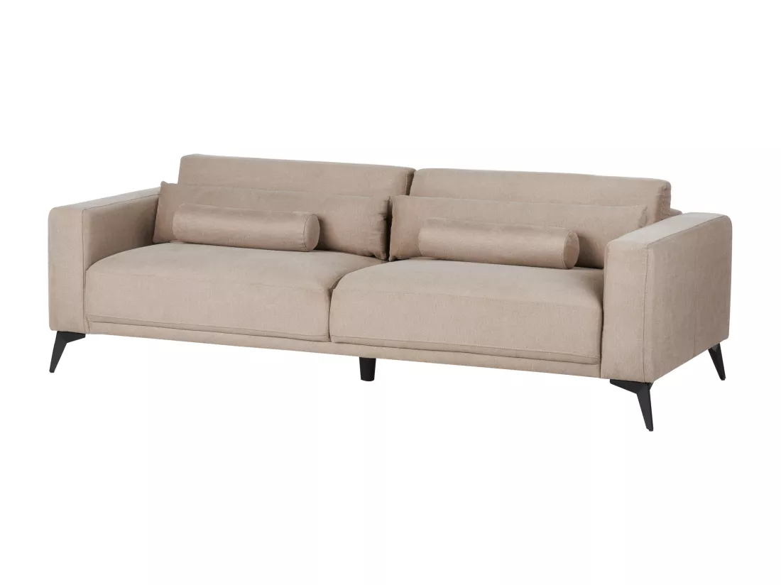 Canapé 3 places en tissu taupe ANGE