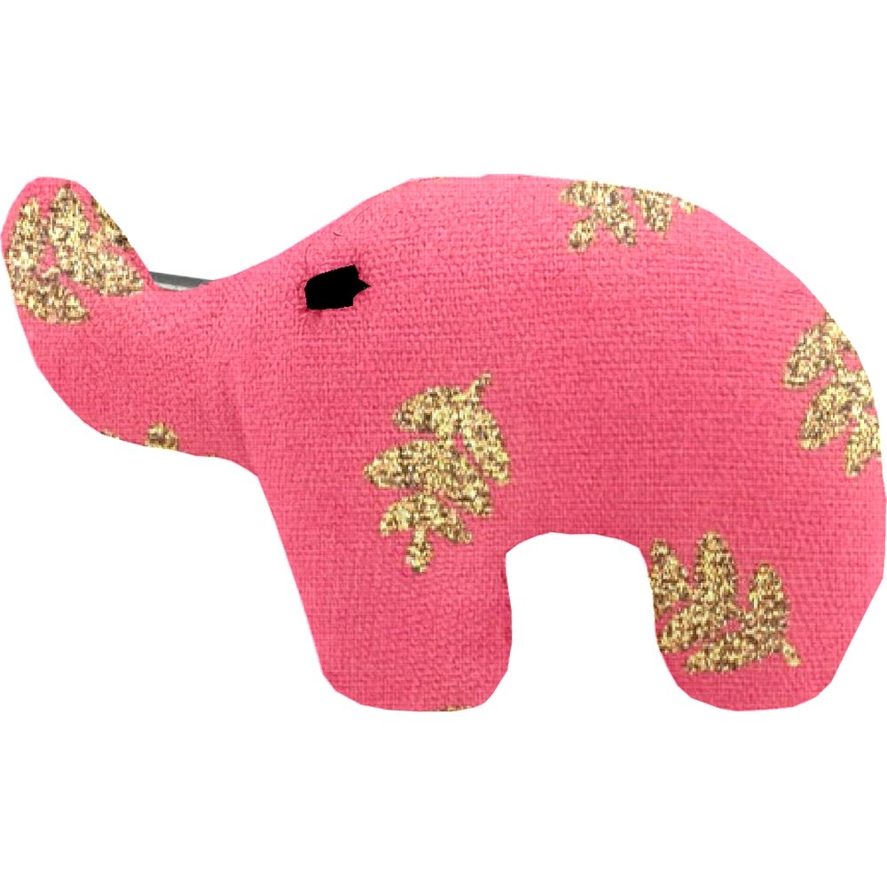Barrette Eléphanteau Feuillage Or Rose