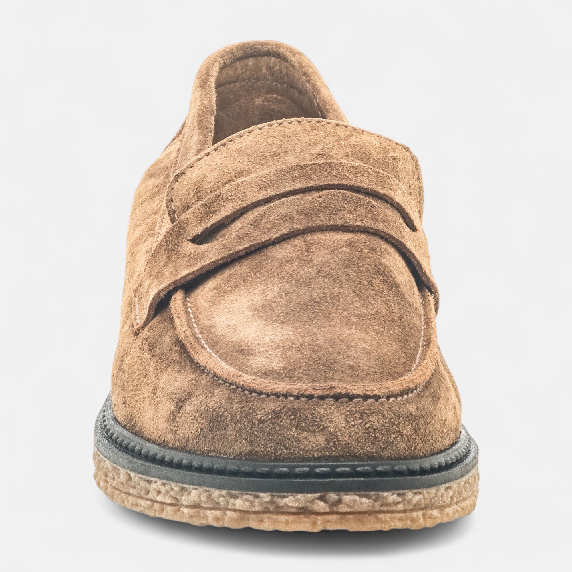 Mocassins Femme en cuir taupe