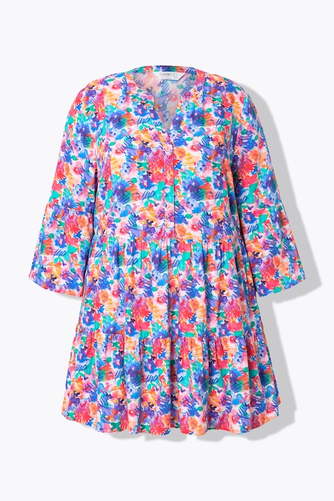 Long-Tunika, Classic Fit, floraler Druck