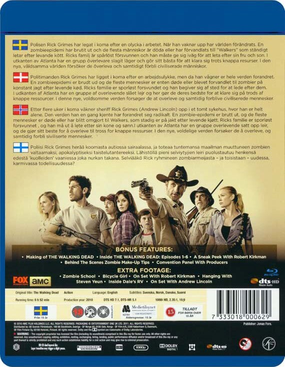 The Walking Dead - Sæson 1 - Blu-Ray
