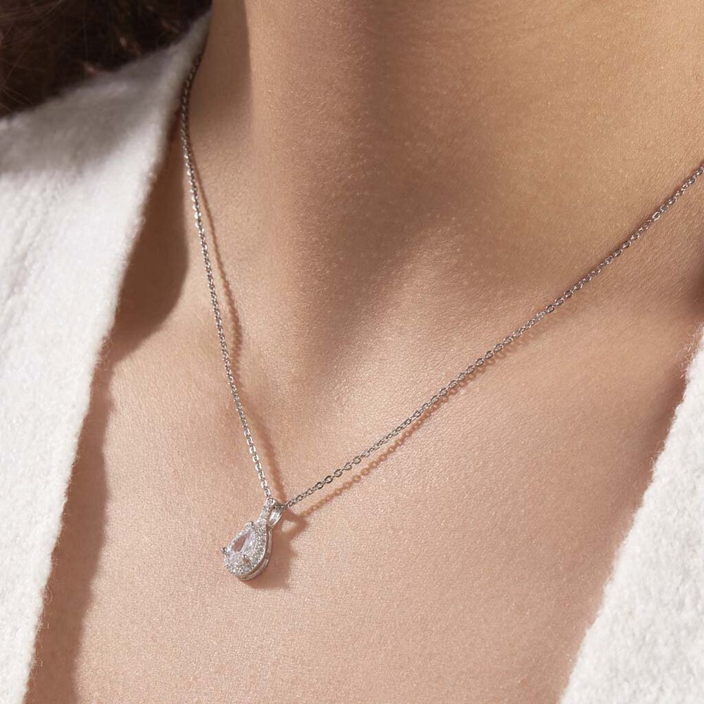 Collier Mélie Argent Blanc Oxyde De Zirconium