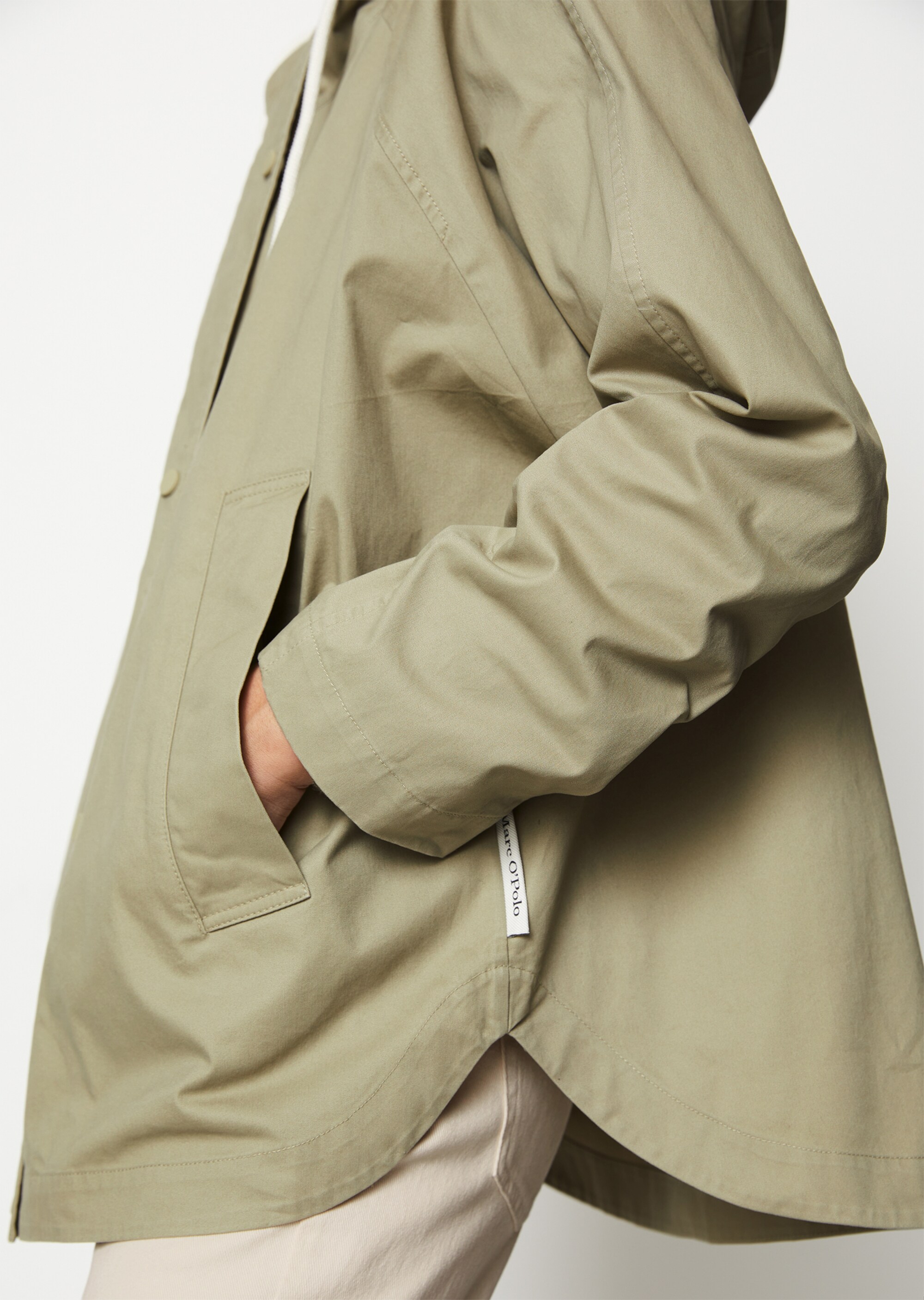 Jacke im Cape-Stil relaxedaus Organic Cotton-Twill