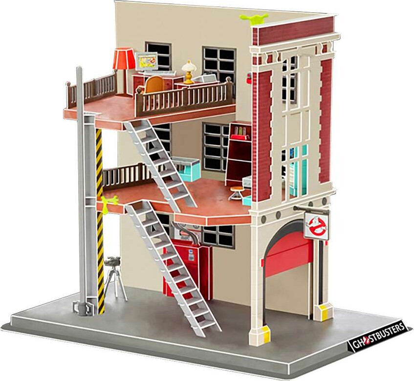 Revell 3D Puzzle - Ghostbusters - Brandstation Og Ecto-1 - 158 Brikker