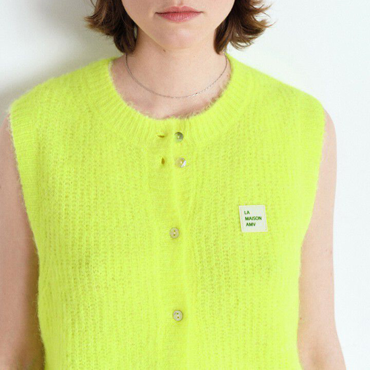 Cardigã sem mangas com gola redonda da AMERICAN VINTAGE<br>LESTE