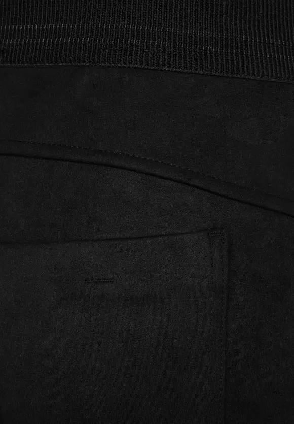 Skinny Hose in Velour Optik - Black