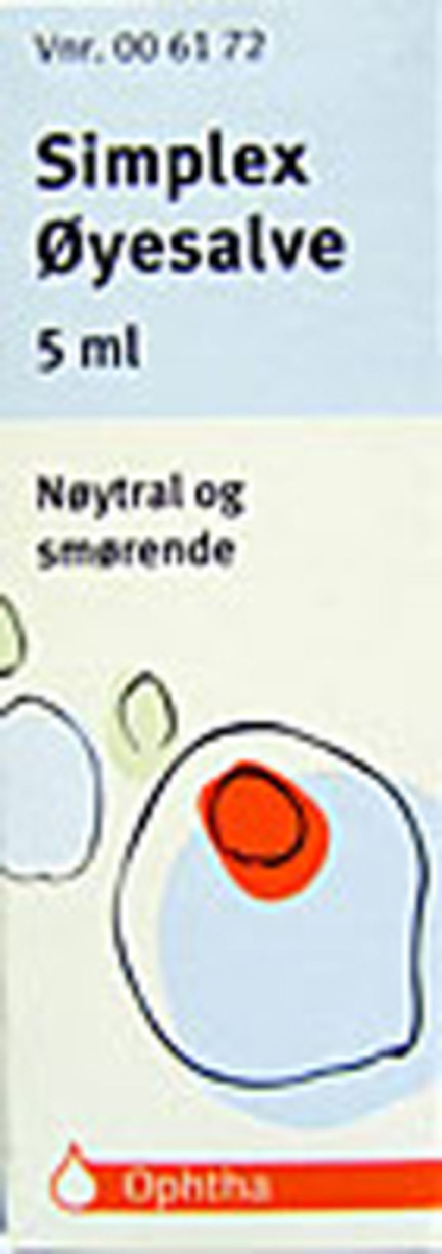 Simplex Øyesalve 200 mg/g/800 mg/g