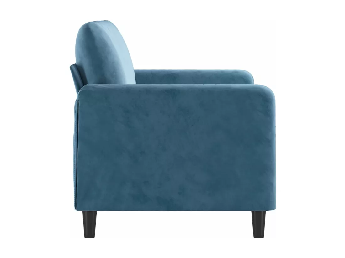 Canapé à 2 places Bleu 120 cm Velours