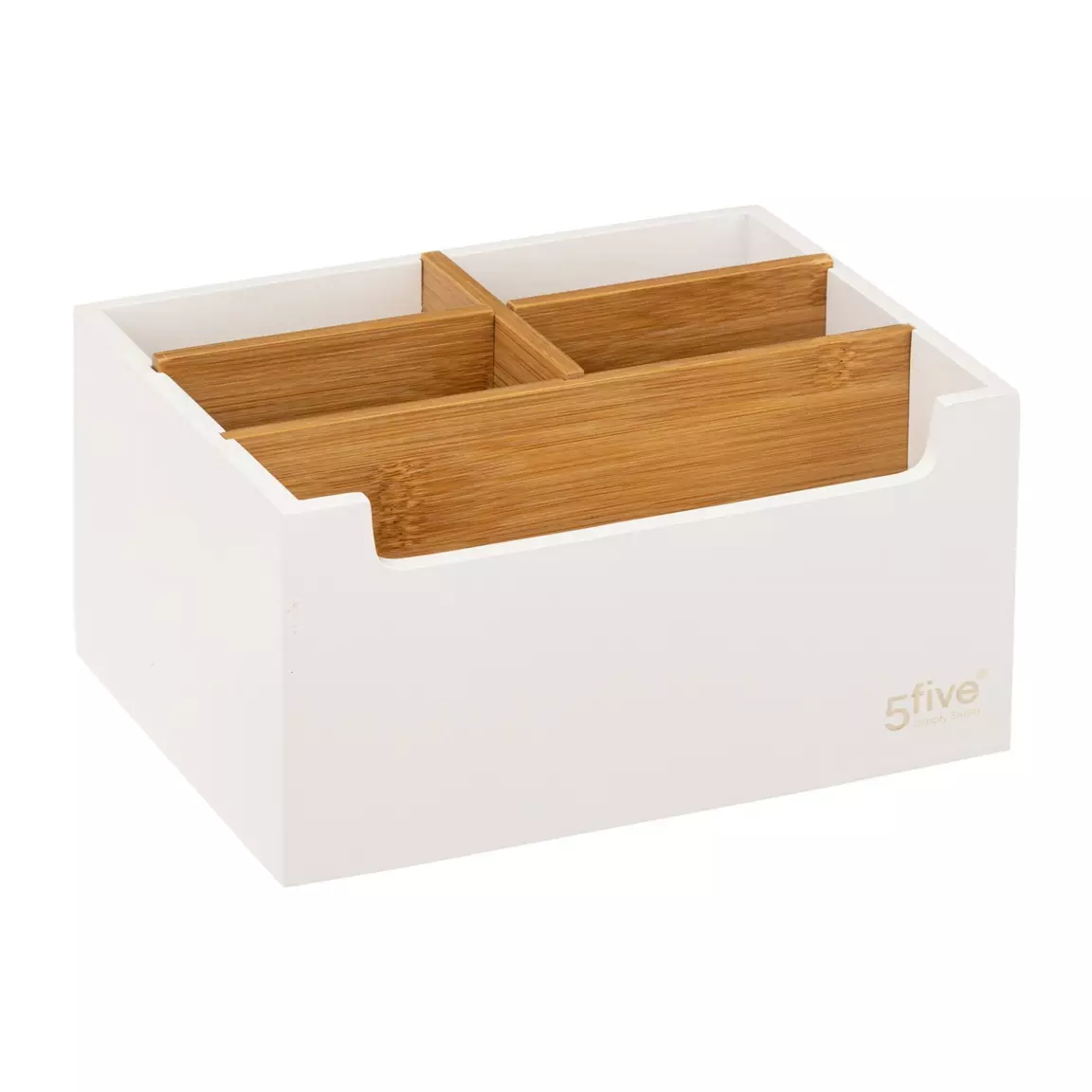 Organisateur de maquillage 5 compartiments Natureo Blanc